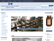 Tablet Screenshot of amishacresgeneralstore.com